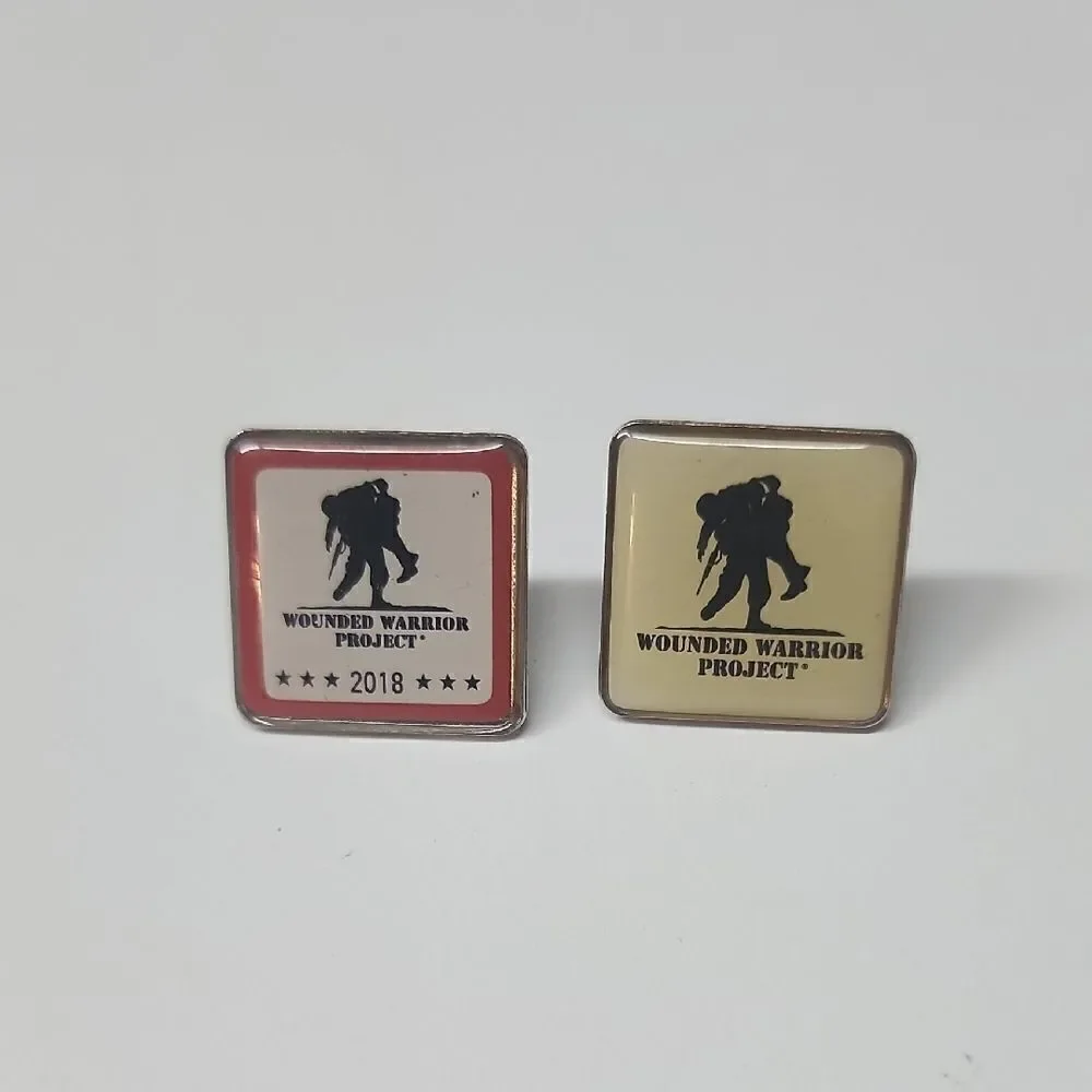 Wounded Warrior Project Pins - Red and Cream